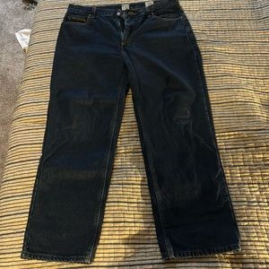 Red Head flannel lined blue jeans